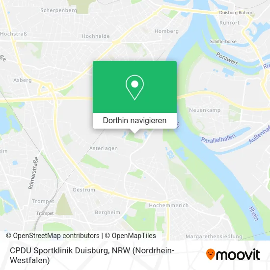 CPDU Sportklinik Duisburg Karte