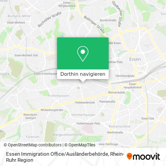Essen Immigration Office / Ausländerbehörde Karte