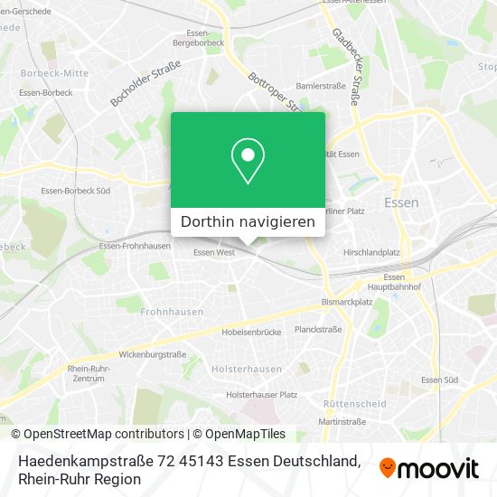 Haedenkampstraße 72 45143‎ Essen Deutschland Karte