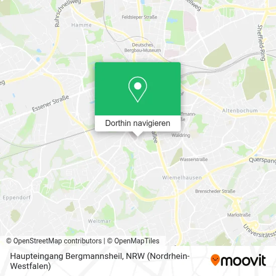 Haupteingang Bergmannsheil Karte