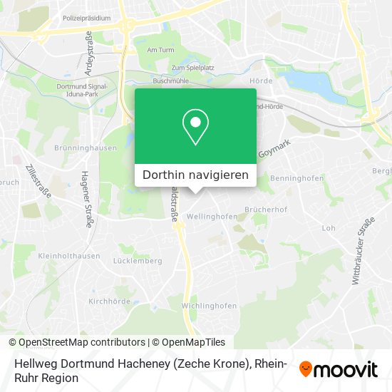 Hellweg Dortmund Hacheney (Zeche Krone) Karte