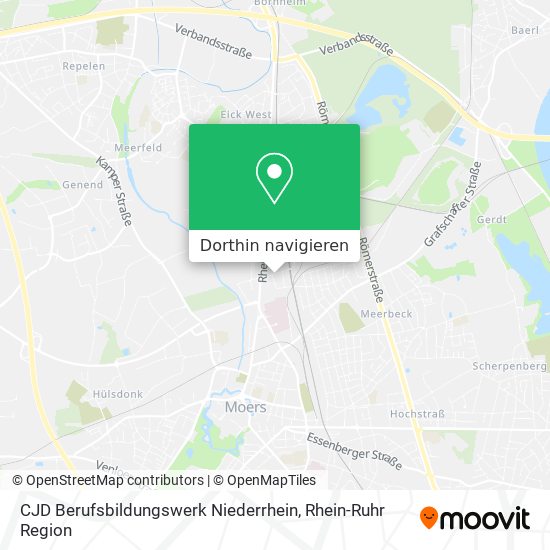 CJD Berufsbildungswerk Niederrhein Karte