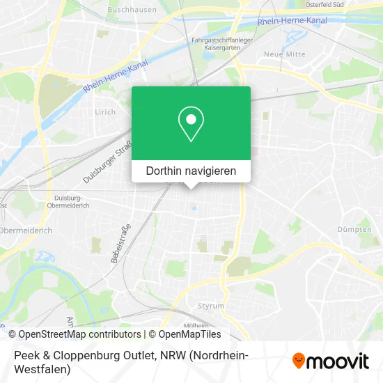 Peek & Cloppenburg  Outlet Karte