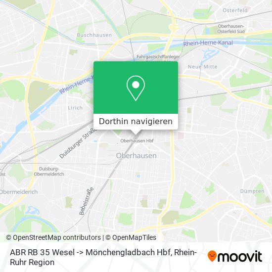 ABR RB 35 Wesel -> Mönchengladbach Hbf Karte