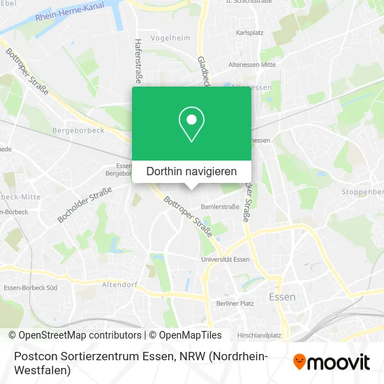 Postcon Sortierzentrum Essen Karte