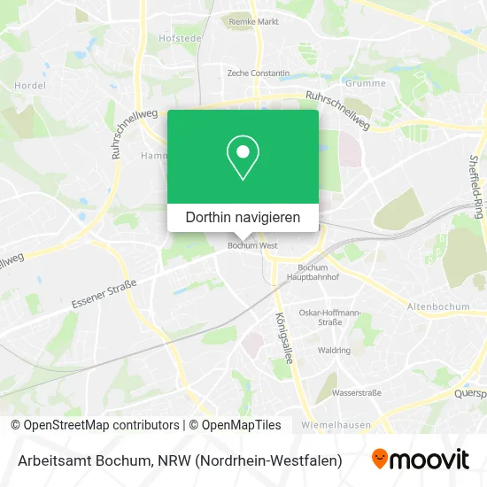 Arbeitsamt Bochum Karte