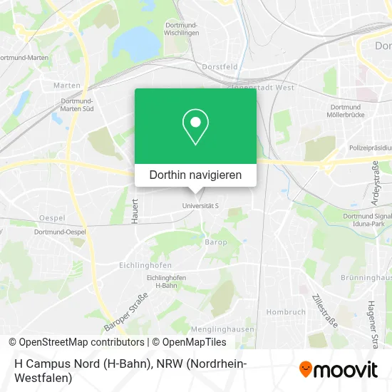 H Campus Nord (H-Bahn) Karte