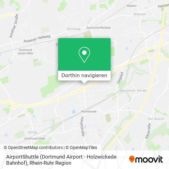 AirportShuttle (Dortmund Airport - Holzwickede Bahnhof) Karte