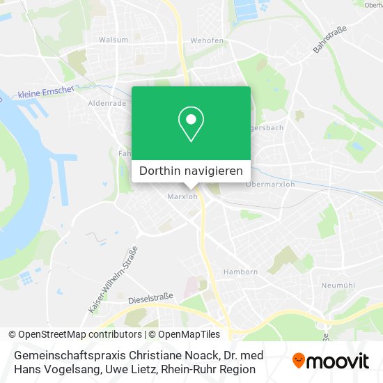 Gemeinschaftspraxis Christiane Noack, Dr. med Hans Vogelsang, Uwe Lietz Karte