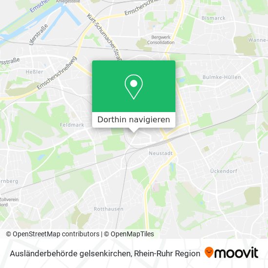 Ausländerbehörde gelsenkirchen Karte