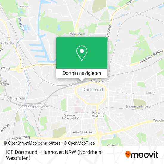 ICE Dortmund - Hannover Karte