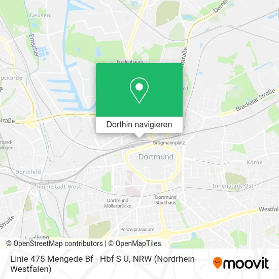 Linie 475 Mengede Bf - Hbf S U Karte