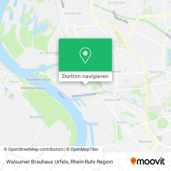 Walsumer Brauhaus Urfels Karte