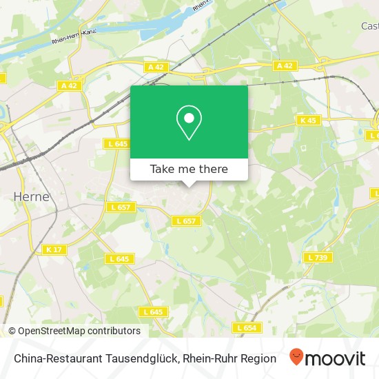 China-Restaurant Tausendglück Karte