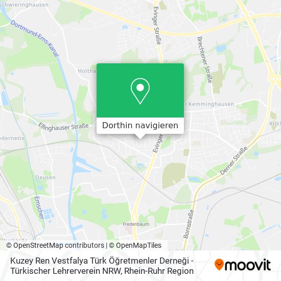 Kuzey Ren Vestfalya Türk Öğretmenler Derneği - Türkischer Lehrerverein NRW Karte