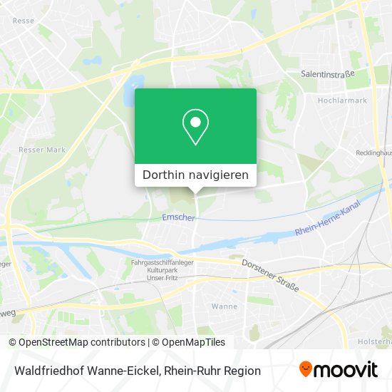 Waldfriedhof Wanne-Eickel Karte