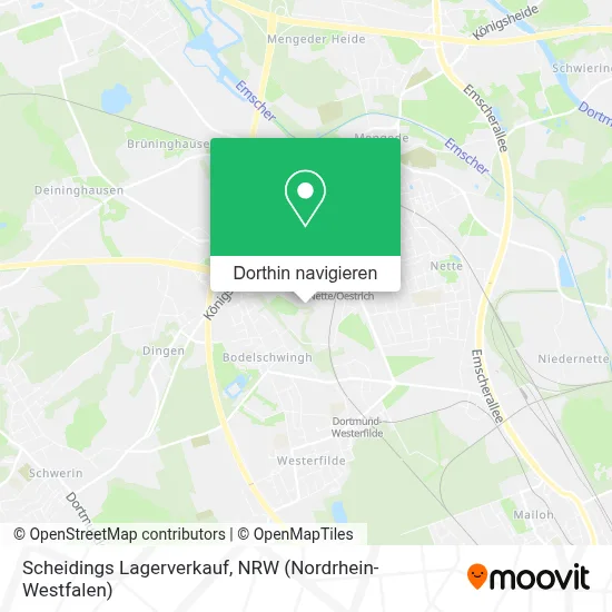 Scheidings Lagerverkauf Karte