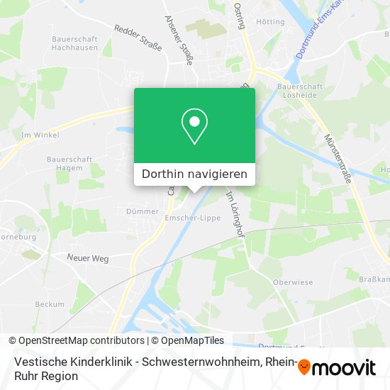 Vestische Kinderklinik - Schwesternwohnheim Karte