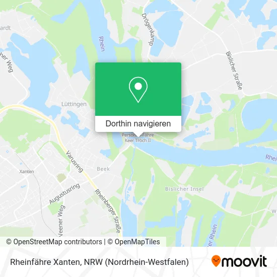 Rheinfähre Xanten Karte