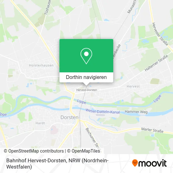 Bahnhof Hervest-Dorsten Karte