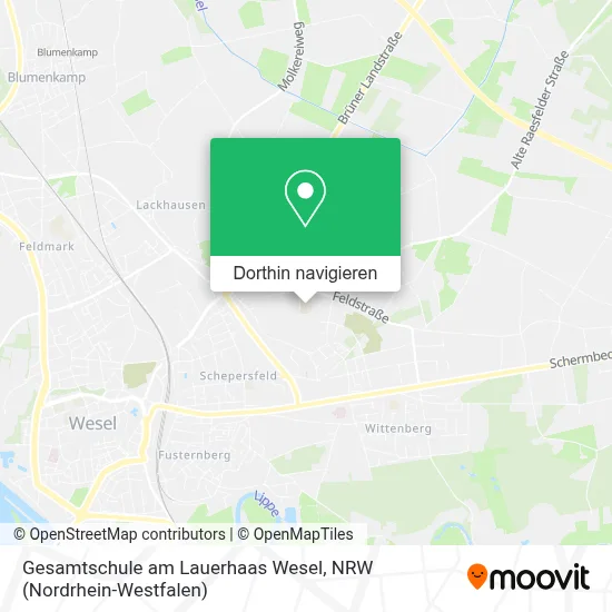 Gesamtschule am Lauerhaas Wesel Karte