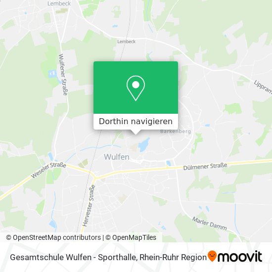 Gesamtschule Wulfen - Sporthalle Karte