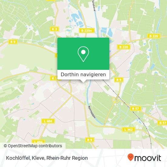 Kochlöffel, Kleve Karte