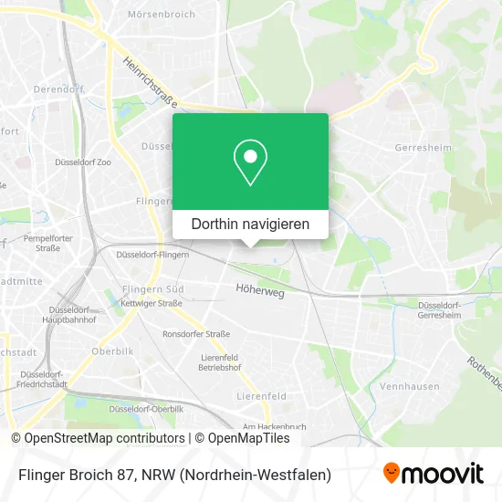 Flinger Broich 87 Karte