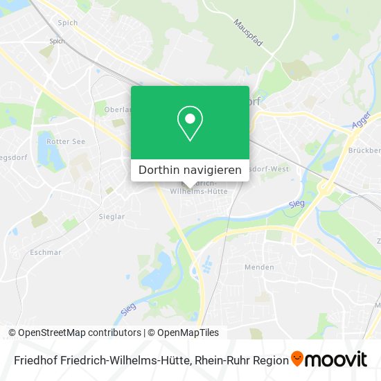 Wie komme ich zu Friedhof FriedrichWilhelmsHütte in