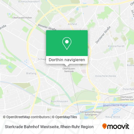 Sterkrade Bahnhof Westseite Karte