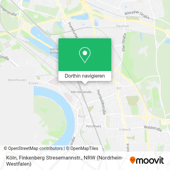 Köln, Finkenberg Stresemannstr. Karte