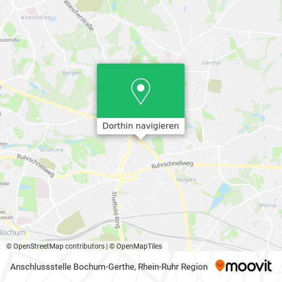 Anschlussstelle Bochum-Gerthe Karte