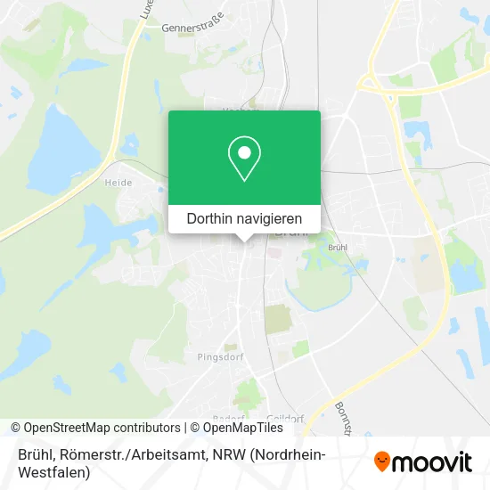 Brühl, Römerstr./Arbeitsamt Karte