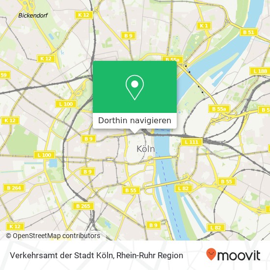 Verkehrsamt der Stadt Köln Karte