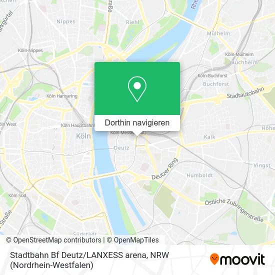 Stadtbahn Bf Deutz / LANXESS arena Karte