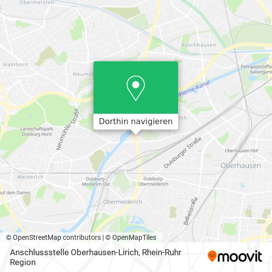 Anschlussstelle Oberhausen-Lirich Karte