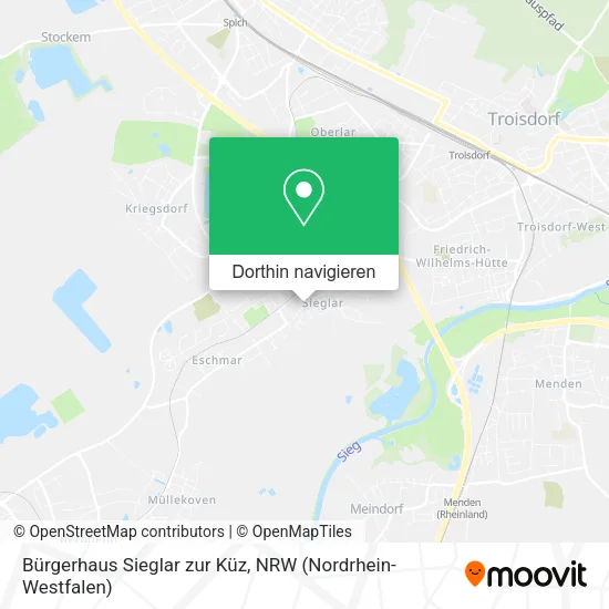 Bürgerhaus Sieglar zur Küz Karte