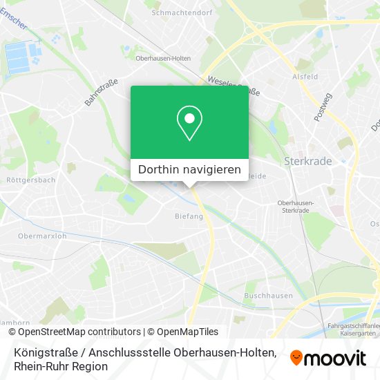 Königstraße / Anschlussstelle Oberhausen-Holten Karte