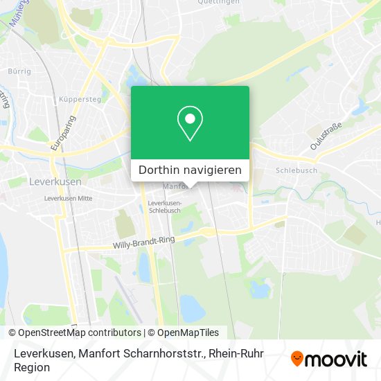 Leverkusen, Manfort Scharnhorststr. Karte