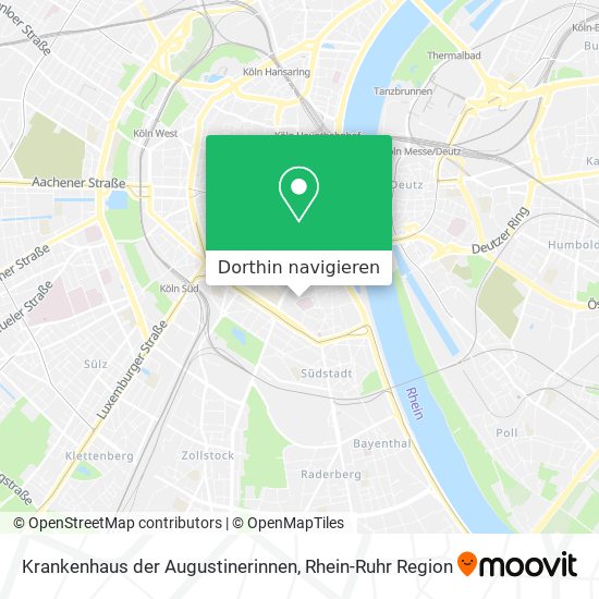 Krankenhaus der Augustinerinnen Karte