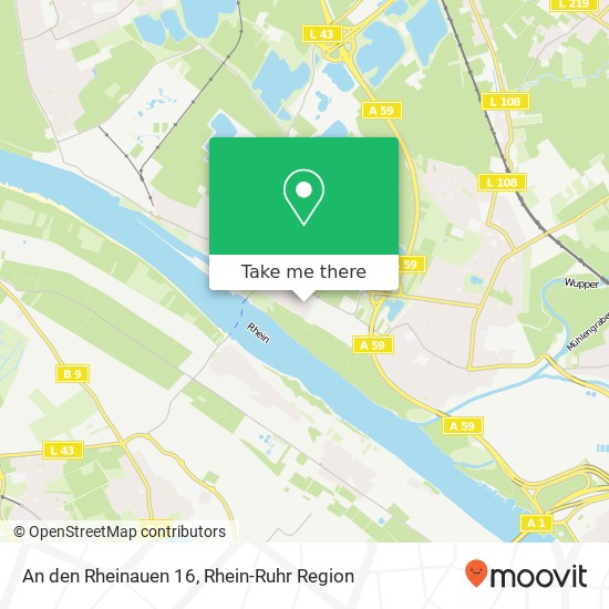 An den Rheinauen 16 Karte