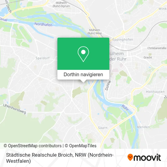 Städtische Realschule Broich Karte