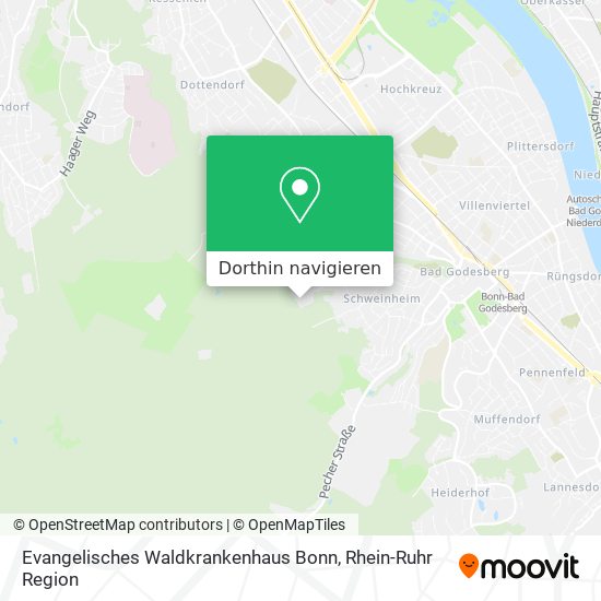 Wie komme ich zu Evangelisches Waldkrankenhaus Bonn in