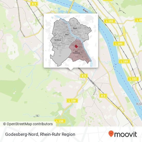 Godesberg-Nord Karte