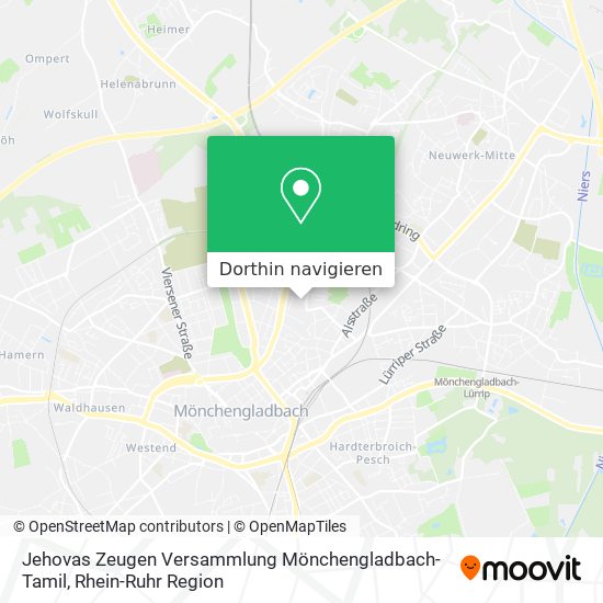 Jehovas Zeugen Versammlung Mönchengladbach-Tamil Karte