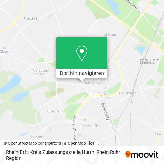 Rhein-Erft-Kreis Zulassungsstelle Hürth Karte