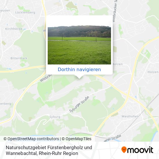 Naturschutzgebiet Fürstenbergholz und Wannebachtal Karte