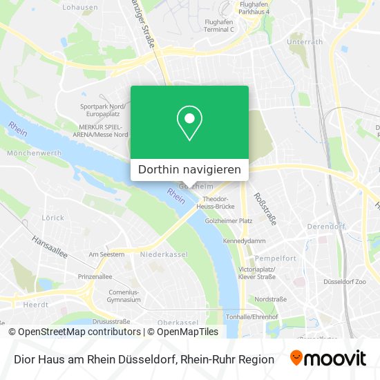 Wie komme ich zu Dior Haus Am Rhein Düsseldorf in