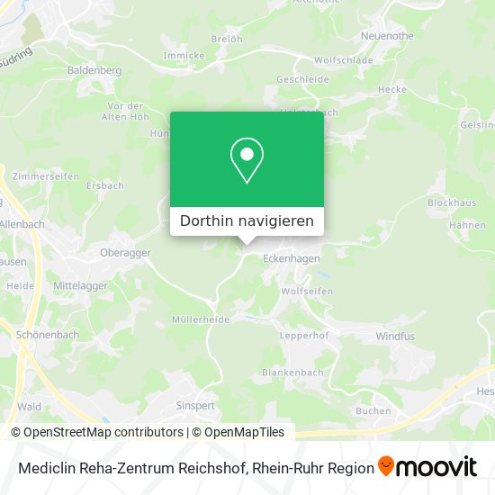 Mediclin Reha-Zentrum Reichshof Karte
