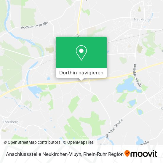 Anschlussstelle Neukirchen-Vluyn Karte